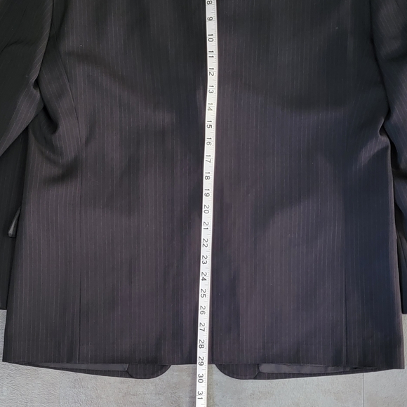 Ermenegildo Zegna Blazer Suit Jacket, Men's, Black Pinstripe, Size 44S - Picture 12 of 14
